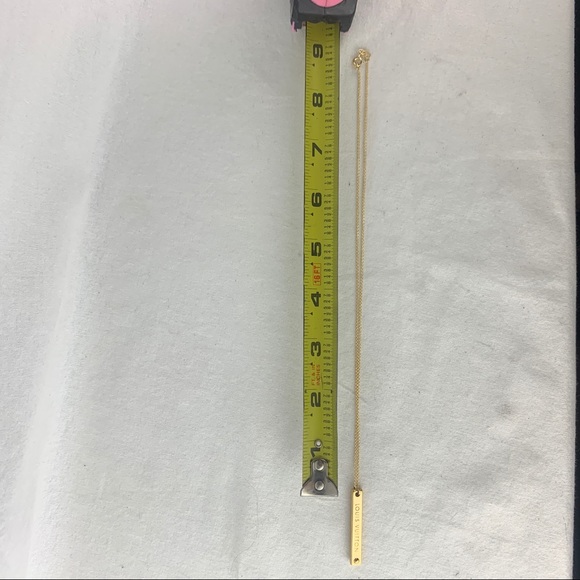 LOUIS VUITTON Bar Charm Necklace 16” or 18” Chain - Picture 10 of 11